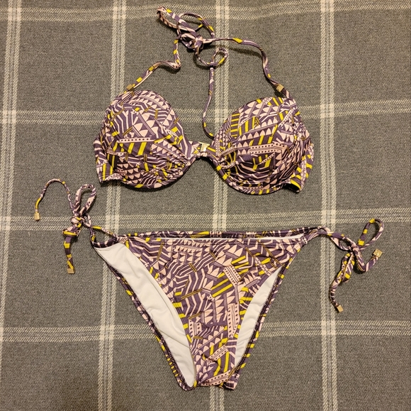 Victoria's Secret Purple/Neon String Bikini (2pc) - Picture 1 of 9